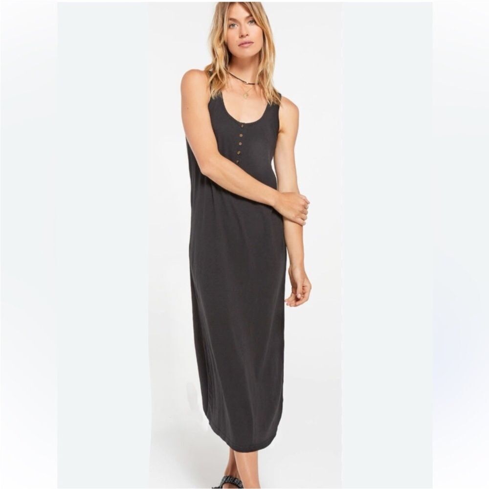 Nation LTD Sleeveless 100% Pima Cotton Midi Dress